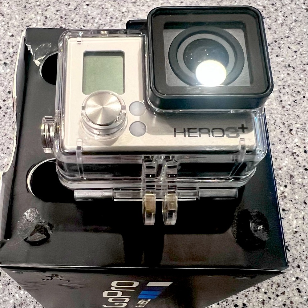 GoPro Hero 3+ and all the accessories.